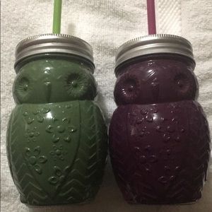 Owl mason jar cups